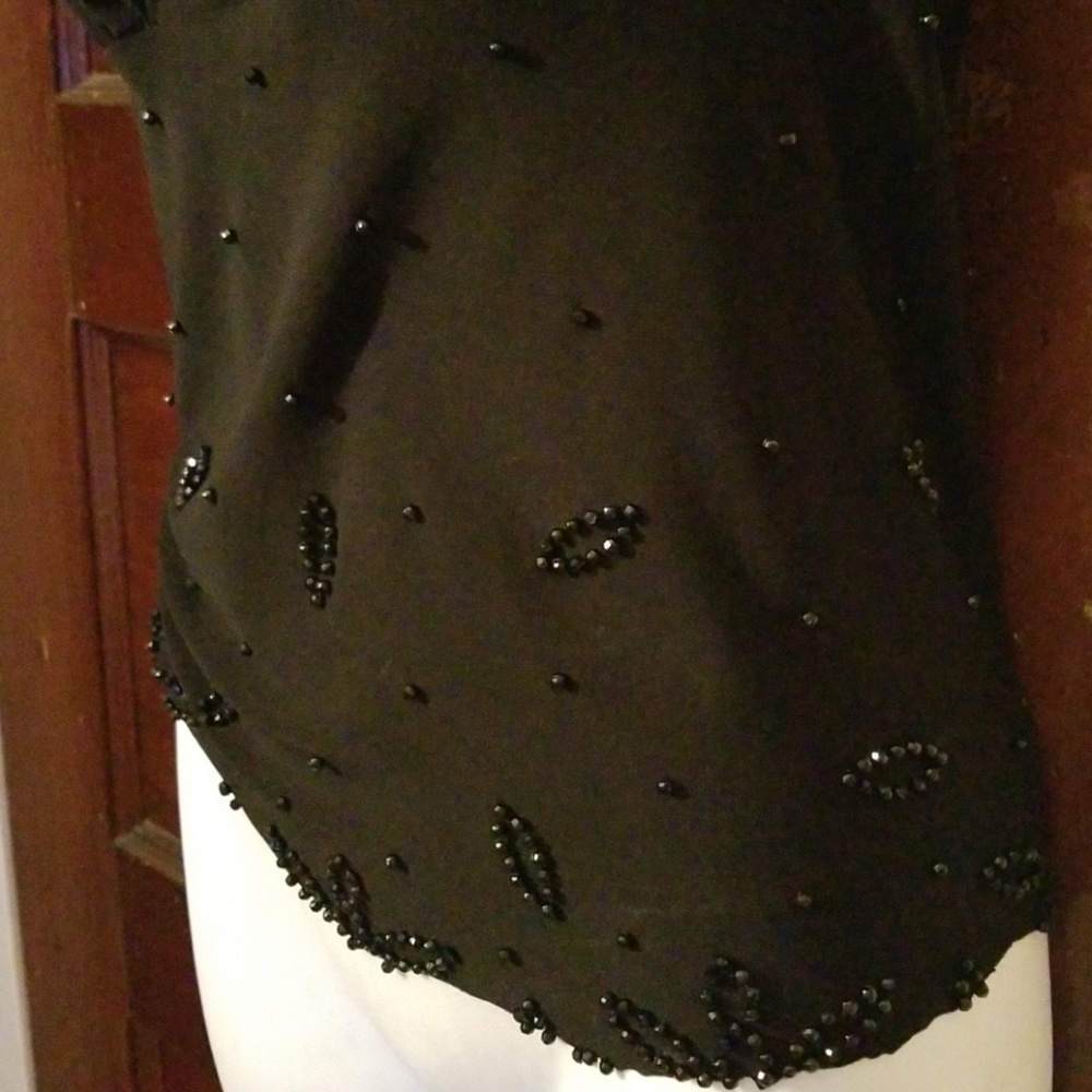 Get 3 for $20. Black beaded blouse - Picture 4 of 4
